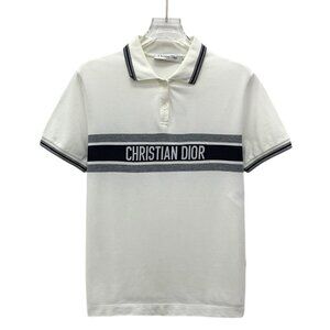 Dior White cotton polo shirt